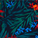 Kurze Tropical Flowers Stretch-Badeshorts mit flachem Bund für Herren Marineblau 