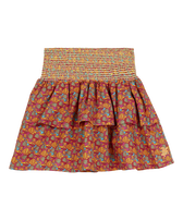 Falda con cintura elástica con estampado Fish Vibes para niña Buganvilla vista frontal