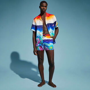 男士 Mareviva 游泳短裤 - Vilebrequin x Kenny Scharf Multicolor 细节视图1