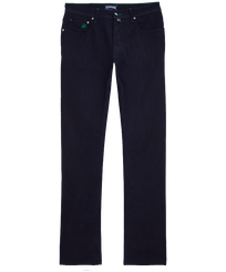 Pantaloni uomo in denim stampati a 5 tasche Ronde Des Tortues Med denim w2 vista frontale