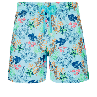 Men Swim Trunks Embroidered Fond Marins - Limited Edition Thalassa front view