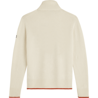 Dolcevita uomo in lana jacquard Off white vista posteriore