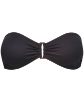 女士 Bandeau 纯色比基尼上衣 Black 正面图