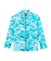 Camiseta de baño de manga larga con protección solar y cremallera con estampado Palm Leaves para niño Laguna vista frontal
