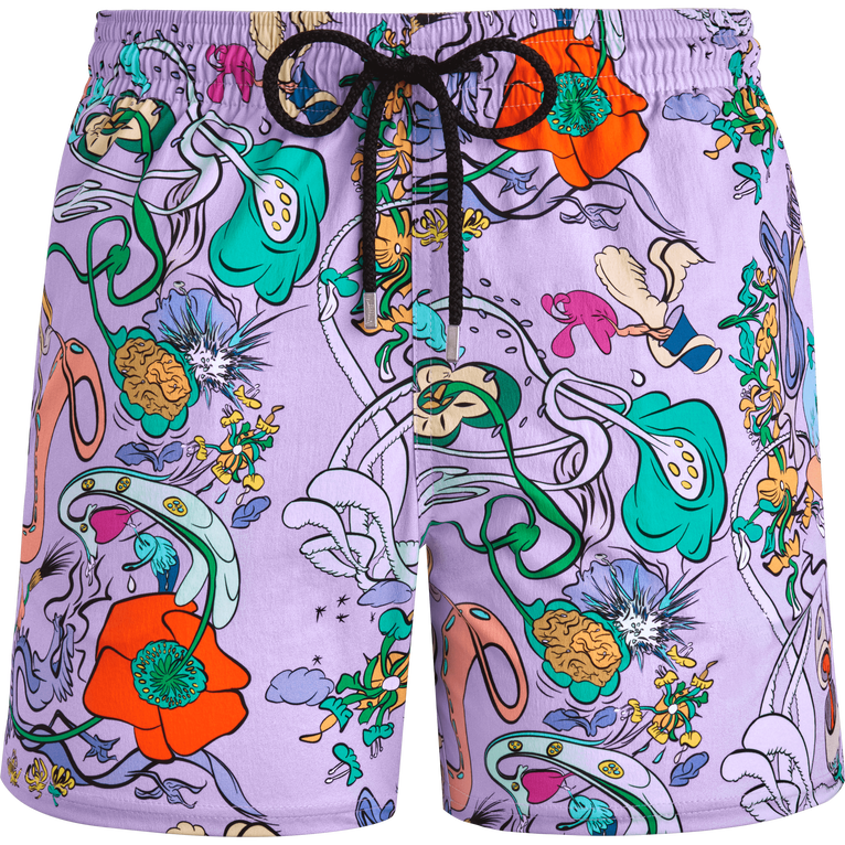 Pantaloncini Mare Uomo Elasticizzati Opimogourou - Costume Da Bagno - Moorise - Viola