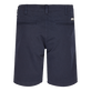 Men Cotton Bermuda Shorts Solid Navy back view