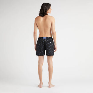 Men Swim Shorts Embroidered Ronde des Tortues - Limited Edition Black back worn view