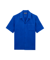 Men Bowling Linen Shirt Solid Marrakech front view