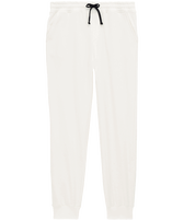 Pantaloni da jogging uomo in cotone tinta unita Off white vista frontale