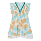 女童 Iridescent Flowers of Joy 超长款连衣裙 - Vilebrequin x Poupette St Barth 合作款 Terracotta 正面图