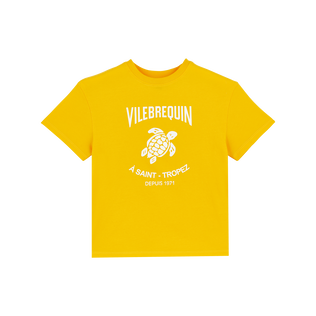 Children Organic Cotton T-shirt Logo Vilebrequin Mango 正面图