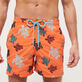 Men Swim Shorts Embroidered Ronde Des Tortues - Limited Edition Guava details view 1