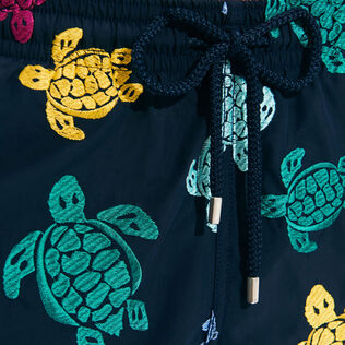 Men Swim Trunks Embroidered Ronde Tortues Multicolores - Limited Edition Navy details view 1