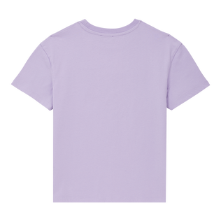 Camiseta de algodón orgánico con estampado Noumea Sea Shells para niño Lila vista trasera