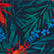 Men Stretch Short Swim Trunks Tropical Flowers Navy 
