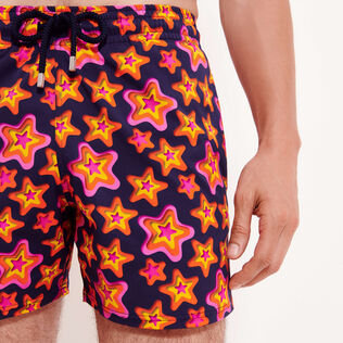 Maillot de bain court stretch homme Stars Gift Bleu marine vue de détail 2