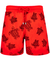 男士 Ronde Des Tortues 植绒泳裤 Poppy red 正面图