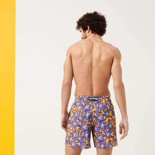 Men Swim Trunks Ultra-light and packable Octopus Band Yellow back worn view