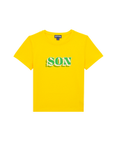 Boys Organic Cotton T-shirt Dad and Son Sun front view
