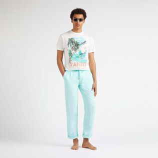 男士 Tahiti 棉质 T 恤 Off white 细节视图1