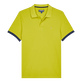 Herren Andere Uni - Solid Polohemd aus Baumwollpikee für Herren, Matcha Vorderansicht