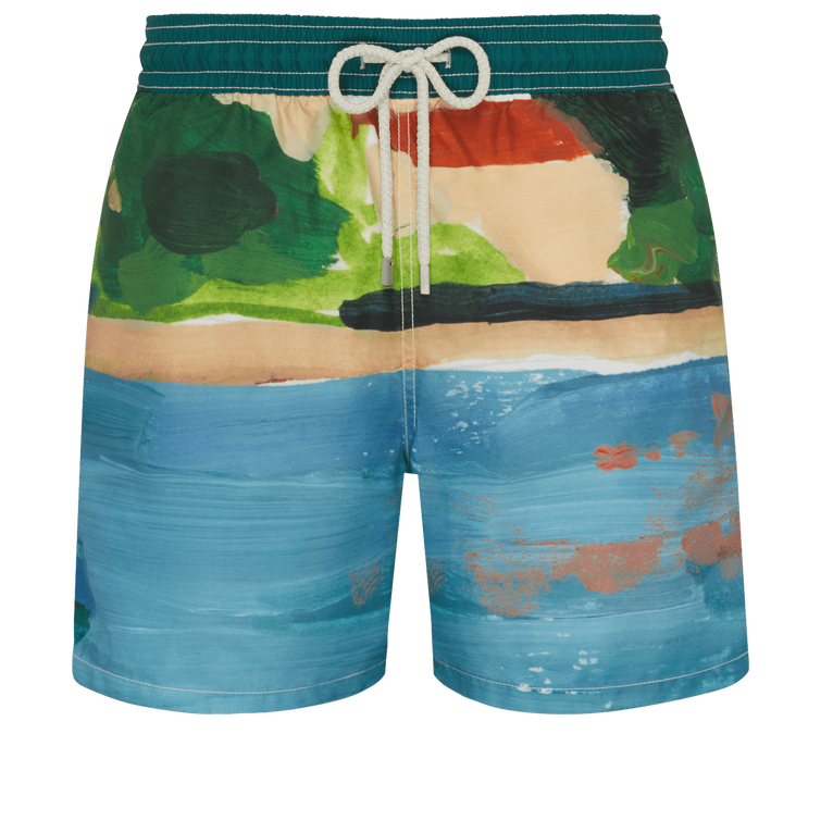 Bañador Con Estampado 360 Landscape Para Hombre - Vilebrequin X Highsnobiety - Traje De Baño - Moorea - Azul