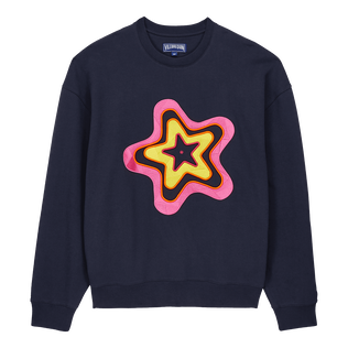 Sweatshirt en coton homme Stars Gift Bleu marine vue de face