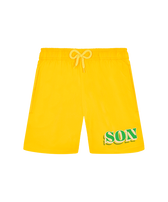Bañador elástico con estampado Dad and Son para niño Sol vista frontal