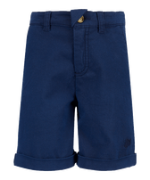 Boys Bermuda Solid Navy front view