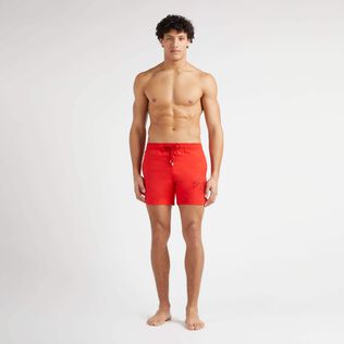 Maillot de bain homme brodé The Year Of The Snake Coquelicot vue portée de face