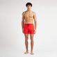 Maillot de bain homme brodé The Year Of The Snake Coquelicot vue portée de face
