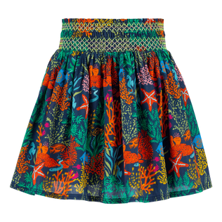 Girls Skirt Fonds Marins Multicolores Navy front view