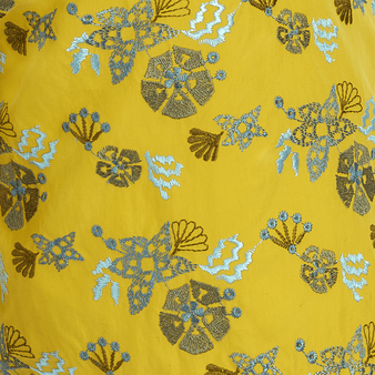 Men Swim Shorts Embroidered Flowers and Shells - Limited Edition Sunflower stampe