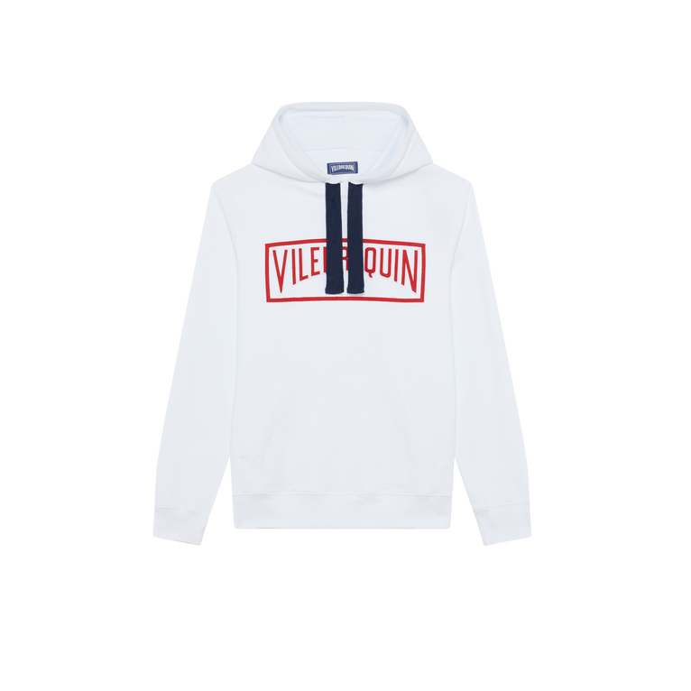 Vilebrequin Men Cotton Hoodie Sweatshirt Solid - Martino - White - Size XXL