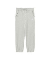 男童纯色有机棉慢跑长裤 Heather grey 正面图