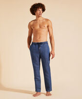 Pantaloni da jogging uomo in denim Med denim w2 vista frontale indossata