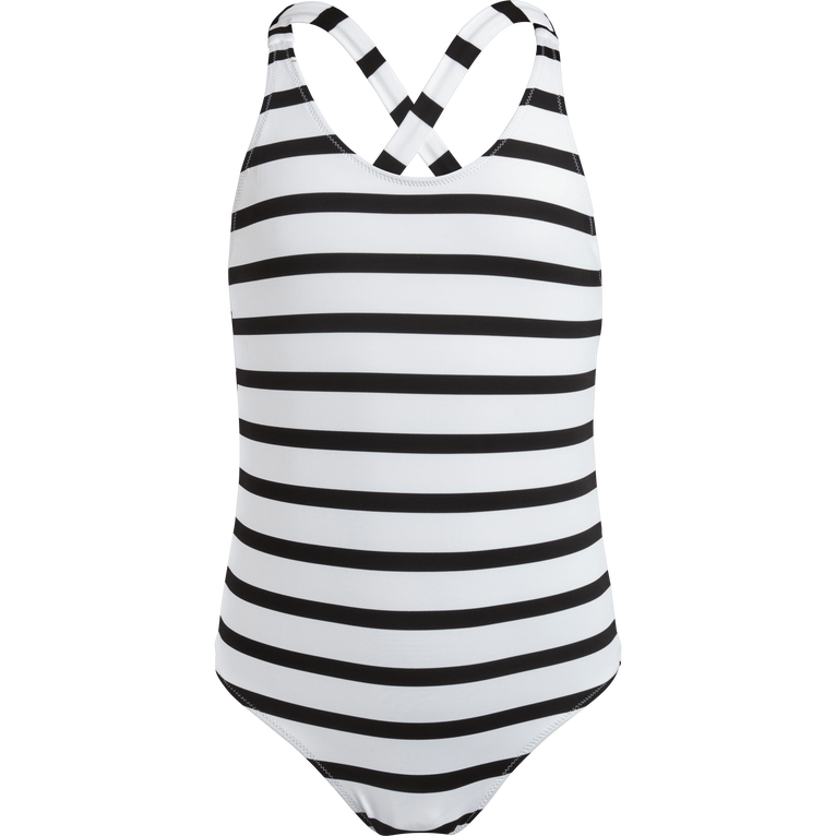 Girls One-piece Swimsuit Rayures - Swimming Trunk - Ginx - Black - Size 14 - Vilebrequin