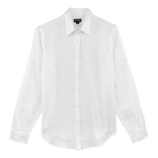 Camisa de Lino Blanco vista frontal