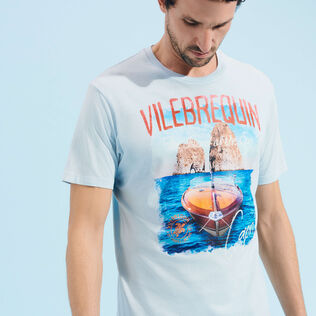 Camiseta de algodón con estampado Capri para hombre Divine detalles vista 1
