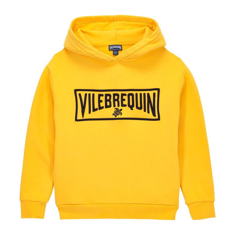Besticktes Kapuzenpullover Mit 3d-logo Für Jungen - Gary - Gelb - Größe 2 - Vilebrequin