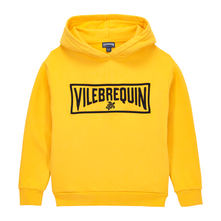 Boys Embroidered Hoodie Sweatshirt Logo 3d - Gary - Yellow