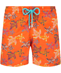 Men Swimwear Embroidered Water Colour Turtles - Limited Edition Guava Vorderansicht