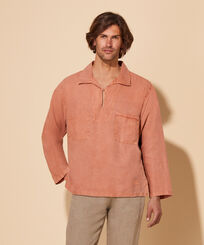 Cabanjacke aus Wolle mit Mineralfarbstoff für Herren Pottery Vorderseite getragene Ansicht