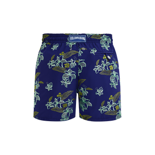 Maillot de bain homme brodé Flowers Power - Edition Limitée Minuit vue de dos