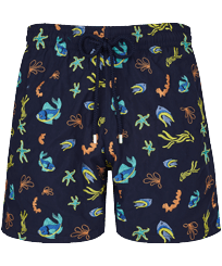 Bañador con bordado Naive Fish para hombre - Edición limitada Azul marino vista frontal