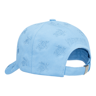 Embroidered Cap Turtles All Over Sky blue back view