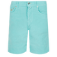 Bermuda en velours côtelé 2000 raies 5 poches homme Uni Lagon vue de face