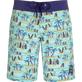 Men Swim Trunks Palms & Surfs - Vilebrequin x The Beach Boys Lazulii blue front view