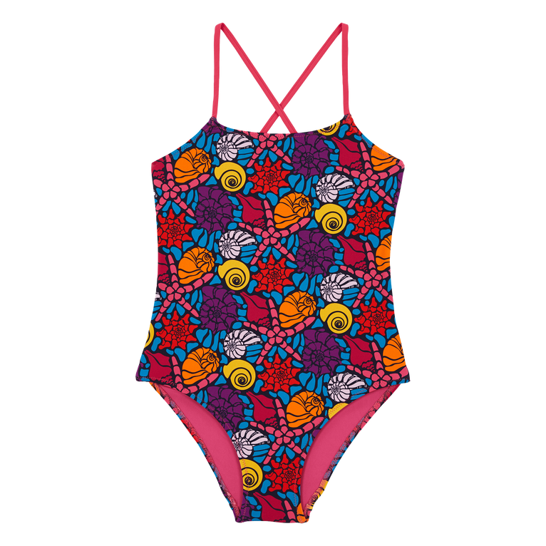 Girls One-piece Swimsuit Noumea Sea Shells - Gim - Blue