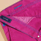 Men Tencel Bermuda Shorts Solid Crimson purple details view 3